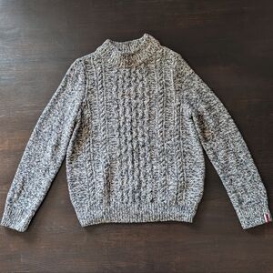 Tommy Hilfiger Cable Knit Sweater Multicolor Marled Women's Medium Mock‎ neck